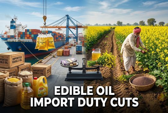 Edible Oil Import Duty Cut 2026: Palm, Soybean and Sunflower Rates